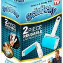 Schticky Lint Roller Set - Reusable & Washable Lint Roller Cleaner for Clothes Sofa Furniture Car Cat Dog Hair - Clean in a Quicky with Schticky (2 Piece)