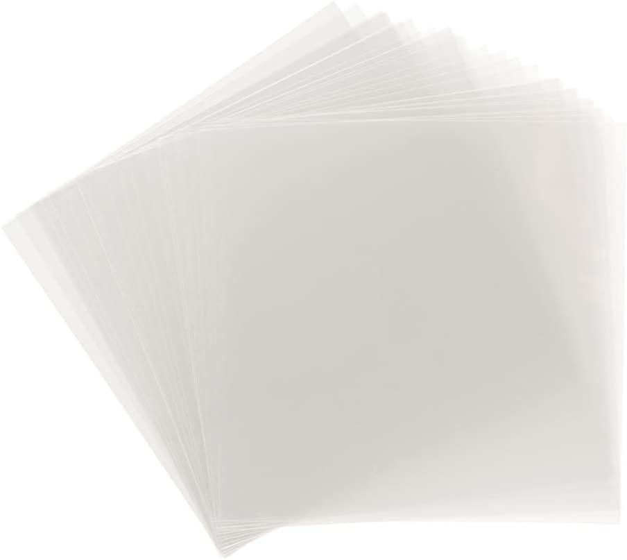 Samsill 25 Pack 12x12 .007 Clear Craft Plastic Sheets Compatible with Cricut, Stencils, Cards, Journals, Crafts, 3D Embellishments, Acetate Sheets for Crafts, Plastic Sheet .007"