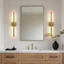 Gold Vanity Light Fixtures for Bathroom Over Mirror 24 inch LED Bath Sconces IP44 5CCT Adjustable Morden Picture Lights for Paintings (Built-in Dimmer)