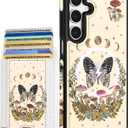 Shorogyt for Galaxy A15 5G Cute Kawaii Leather Phone Case - Compatible with Magsafe Wallet Magnetic Credit Card Holder Fashion Butterfly Design Phone Cover for Women Girls, Fits 7 Cards