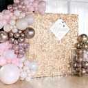 Champagne Shimmer Wall Backdrop Panels 6ftx6ft Glitter Party Sequin Backdrop for Birthday Wedding Anniversary Engagement Baby Shower Bachelorette Decor
