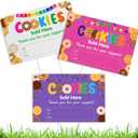 3 Pack Cookies Sold Here Yard Sign 12 x 18 with Metal Stakes Troop Member Cookie Sold Sign Vinyl & Corrugated Plastic Text or Call Booth Decorations for Front Yard Lawn & Outdoor Use