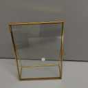 5x7 Gold Photo Frame Vintage Style Antique Gold Standing Picture Frames with Pressed Glass, Brass (5 x 7)