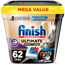 Finish Ultimate Quantum Infinity Shine Dishwasher Pods, New & Improved Formula, Dishwasher Detergent Dish Soap, Removes BurntOn & DriedOn Stain, Degreasing, Scrubbing, & Shining Power, 62 Count