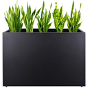 Metal Rectangular Planter Box, Galvanized Steel Tall Planters for Outdoor Plants, 35.5"x 10"x 28" White Outdoor Planters for Porch/Patio/Garden