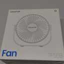 Gaiatop USB Desk Fan, 3 Speeds Strong Airflow, 5.5 Inch Portable 90 Rotate Quiet Cooling, Small Personal Table Fans for Bedroom Home Office Travel White