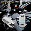 24-Piece Set M14 x 1.5 Wheel Hub Nuts, 1.8-inch (45mm) Closed One-Piece Tapered Seat, Chrome-Plated Finish, 3/4-inch Hex (for Automotive Wheel Hubs with M14x1.5 Threads)