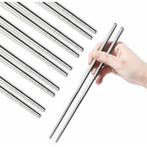 LEETOYI Ceramic Chopsticks Set of 5, Porcelain Chinese Chopsticks Easy To Clean, 9.6-Inch 