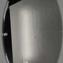 Moen Glenshire Chrome 26 x 22-Inch Frameless Pivoting Bathroom Mirror, Wall Mounted Oval Tilting Mirror for Bath, Vanity