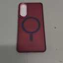 for Samsung Galaxy S25 Edge Case, Matte Magnetic Phone Case with 1 Screen Protector, Support for Magsafe, Translucent Frosted Shockproof Protective Cover for Samsung Galaxy S25 Edge, Wine Red