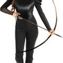 Morph Womens Dystopian Huntress Costume - Includes Leather-Look Jacket, Tactical Pants, Mock Arm Guards, and Utility Belt (Small)
