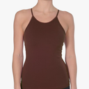 Beyond Yoga Criss-Cross Cami, Size Medium, Brown