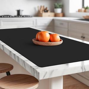Extra Large Silicone Countertop Protector,Heat Resistant Silicone Mat for Kitchen Counter, Non Slip Coffee Work Desk Mat, Craft Mat, Placemat, Multi-purpose and Thick, 35.4"L x 23.6"W