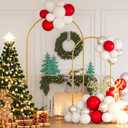 Snughome Arch Backdrop Stand, Set of 2 Metal Balloon Arch Stand (7.2FT+6FT), Gold Wedding Arch Frame for Party, Baby Shower, Holiday, Ideal for Balloon Flower