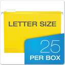 Pendaflex Reinforced Hanging File Folders, Letter Size, Yellow, 1/5 Cut, 25/BX (4152 1/5 YEL)