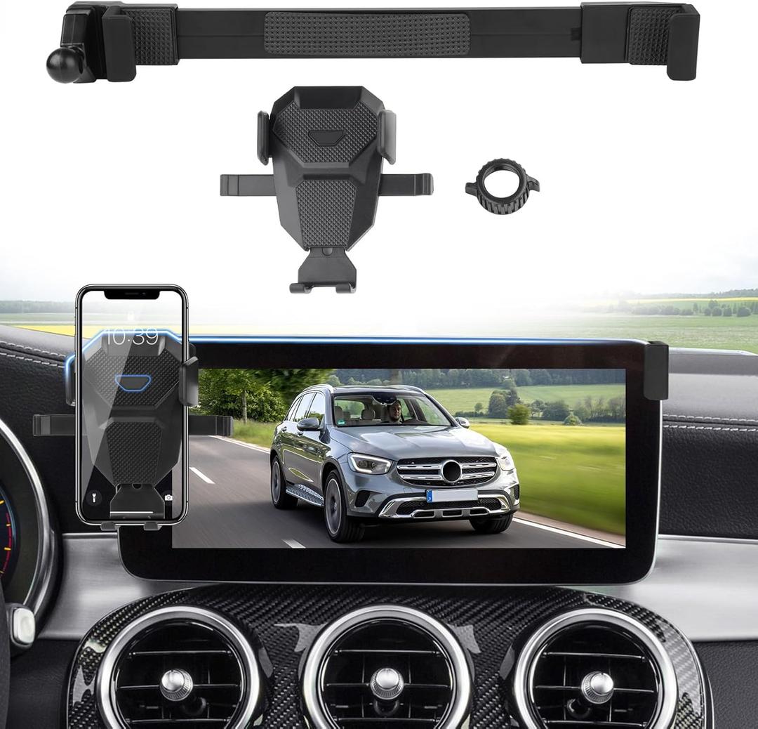Car Phone Holder for 2015-2022 Mercedes-Benz C-Class/GLC Accessories,Adjustable GPS C-Class Phone Mount for 10.25-inch Screen,Hands-Free Ultra Stable Air Vent Phone Stand