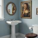 4 x SXHANJXT Funny Stinky Face Bathroom Canvas Wall Art Unframed