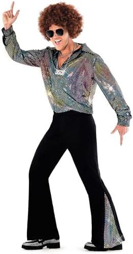 Morph 70s Outfits For Men, Men 70s Outfits For Adults, Mens Disco Costume, Men's Disco Costume, Halloween Costumes Adult, Large