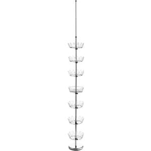 Whitmor 6 Tier Floor-To-Ceiling Shoe Spinner - Adjustable with Basket