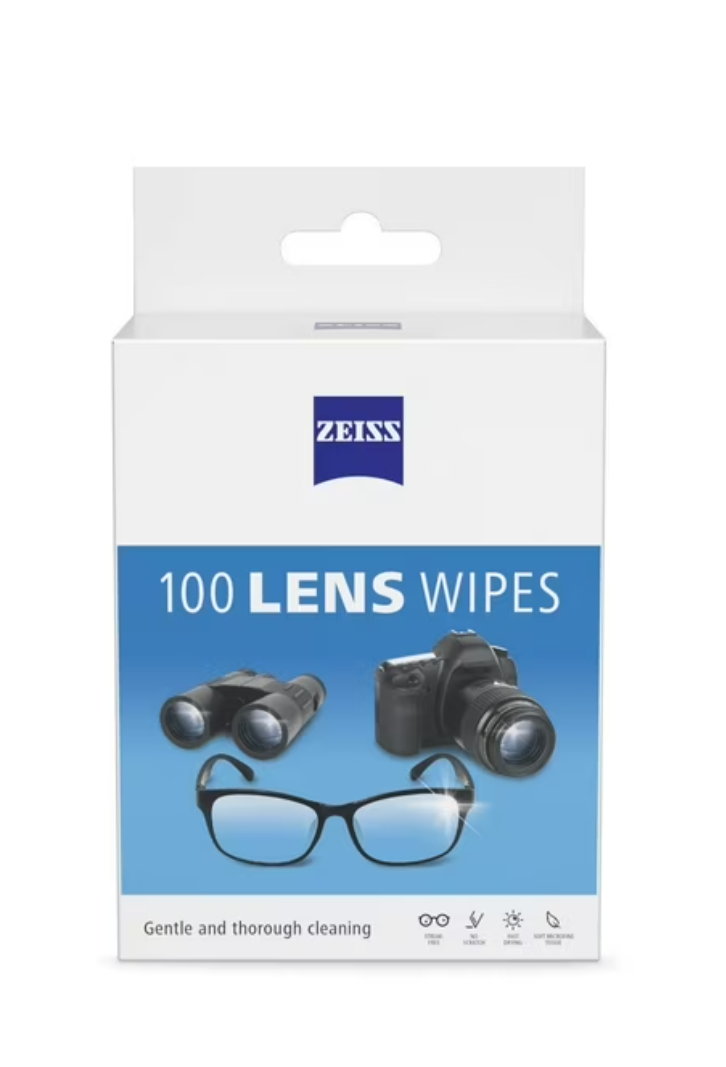 ZEISS Gentle and Thorough Cleaning Eyeglass Lens Cleaner Wipes, 18 Count