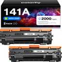 [With Chip] 141A Toner Cartridge Compatible for HP LaserJet 141A W1410A Black Toner as Replacement with HP Laser Jet Series M110 M110w, LaserJet MFP Series M139w M140 M140w (2 Black)