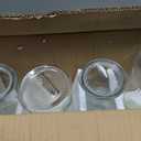 Set of 6 Glass Carafe with Lid, 1 Liter Beverage Serveware Carafe, Clear Glass Pitcher for Mimosa Bar, Brunch, Cold Water, Juice, Milk, Iced Tea, Lemonade (EXP 12/09/27)