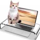 Clear Monitor Stand Riser, Computer Monitor Stand/Acrylic Monitor Riser for Home Office Laptop, PC Desk Stand for Keyboard Storage & Multi-Media Laptop Printer TV Screen (14"/7.1"/3.6")