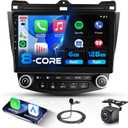 Podofo 8 CORE 6G+128G Car Radio Stereo for Honda Accord 2003-2007, Wireless CarPlay Android Auto 10.1 Inch IPS Touch Screen Android 13 GPS WiFi Bluetooth 32-Band DSP HD Backup Camera