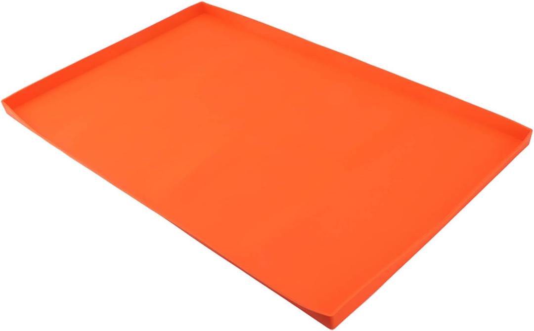 Fdit Silicone Griddle Mat, Black Stone Grill Grill Grill Silicone Protective Pad Cleaning Pad Grill Plate Silicone Protective Cover for Griddle Top (36 Inch Orange)
