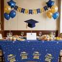 Niuara 4 Pack Blue Graduation Spandex Tablecloth 2026 72"x30"x30" Stretch Fitted Table Covers for 6ft Tables, Class of 2026 Graduation Party Decorations & Supplies