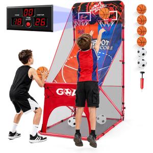 Foldable Basketball Arcade Game for Kids - Toy Gift for Ages 3-8