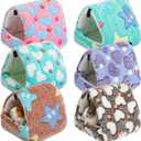 AceOrbit 6 Pcs Rat Hides Guinea Pig Bed Tunnel 7.9 Inch Washable Bird Bed Animal Cage Accessories Rat Bedding for Chinchilla Rabbit Hedgehogs Ferrets Hamster (Bright Color, Cute Patterns)