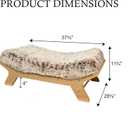Elevated Dog Bed 37" 28" 11", Raised Wooden Large Dog Bed Frame and Mattress for Large Pets up to 80lbs