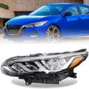 Halogen Headlights Compatible with 2020 2021 2022 Nissan Sentra S/SV Headlamp with Bulbs 260606LB0A NI2502276 (Left Driver Side)