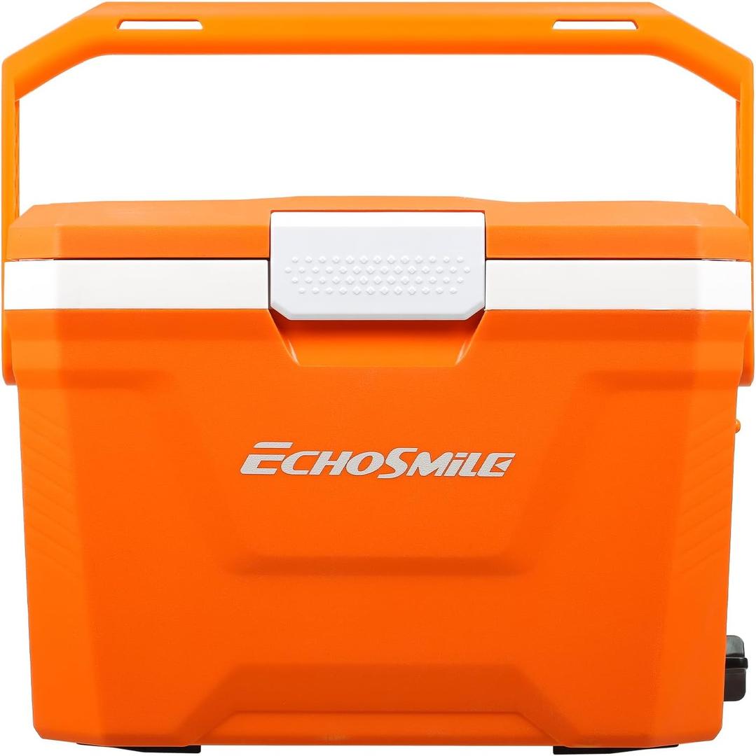 EchoSmile Portable Cooler 20L/21qt, Outdoor Insulated Ice Chest Box (Orange)