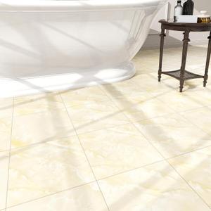 40-Pack Peel and Stick Floor Tiles Vinyl Floor 12 x 12 inch Self Adhesive Waterproof Flooring Planks DIY for Bathroom, Kitchen, Living Room, RV, Cover 40 Sq. Ft, Ivory Beige Vein Marble
