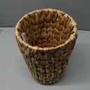 Coeusy Wicker Trash Can,Small Bathroom Trash Can,Water Hyacinth Wicker Waste Basket for Bathroom,Boho Waste Basket for Bedroom,Home Office,Compact Spaces(2 Gallon Round)