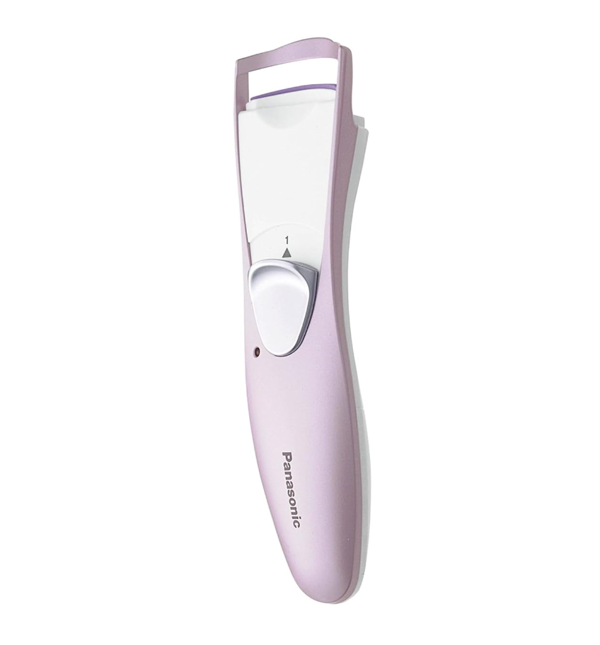 Panasonic Heated Curved Eyelash Curler With Double Action Non-Stick Silicone Pads - EH2331P, Pink
