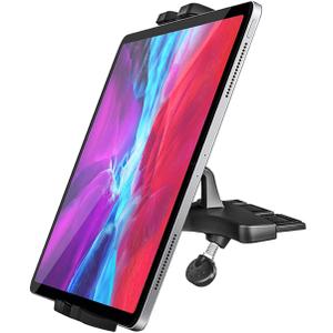 woleyi CD Slot Car Tablet Mount, 360 Rotatable CD Player Car Tablet & Phone Holder for iPad Pro 9.7, 11, 12.9 Air Mini 5 4 3 2, Samsung Galaxy Tabs, Switch, iPhone, More 4-13" Cell Phones and Tablets