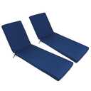 Chaise Lounge Cushions Outdoor, Waterproof & Fade-Resistant Lounger Cushions for Patio Furniture, Pool, Lawn - 74'' x 22'' x 3'', Set of 2 (Without Covers)