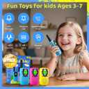 Walkie Talkies for Kids Rechargeable, 2000 mAH Last 3-4 Days 2 Way Radios Toys for 3-12 Year Old Boys Girls to Outside, Camping, Hiking Birthday Holiday Easter Basket Stuffers Presents