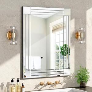 Decorative Wall Mirror Gorgeous Silver Mirror for bedrooms, bathrooms, entryways hallways, Living Room and Dining Room Walls 20x28