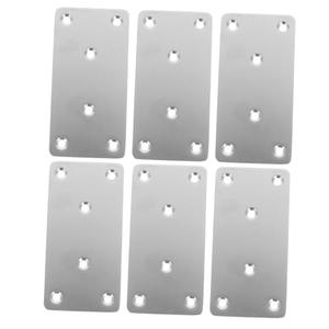 Hohopeti 6pcs Flat Corner Brackets Heavy-Duty Mending Plates for Furniture Repair and Reinforcement for Support and Stability