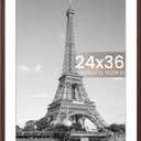 Upsimples 24x36 Poster Frame, Wall Decor Picture Frames, Brown 1 Pack | 24 x 36 Frame, 20x30 Frame with Mat for Gallery Wall, Family, Baby, Dog, Dorm, Christmas