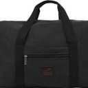 Duffle Bag  Multipurpose Canvas Bag for Travel, Gym, Weekender, Carry On & More  Durable, Spacious, Unisex Overnight Bag for Men & Women  Perfect for Sports, and Everyday Use (Black)