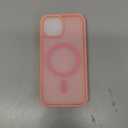 SUPFINE Magnetic for iPhone 15 Case (Compatible with MagSafe) (Military Grade Drop Protection) Slim Translucent Matte Shockproof with Anti-Fingerprint Phone Case, Pink