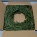 Hollyone Real Touch Norfolk Pine Wreath 16 inch for Front Door Small Winter Pine Faux Plant Greenery Mini Christmas Wreath for Mantle Window Wall Xmas Decor Indoor Outdoor Outside Christmas Decoration