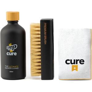 Crep Protect Sneaker Cleaner Kit - Deep Cleaning Shoe Cleaner for White Shoes, Leather, Suede, Nubuck & Canvas | Brush, Solution & Microfiber Cloth Included