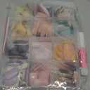 12 Packs Press on Nails - OPkssnails 288 Pcs Fake Nails Almond Square Press on Nails with Glue on Nails Glue Sticky Tabs Glossy False Nails for Girls