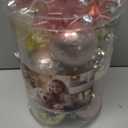 Black Christmas Ornaments, 25ct 3.15in Large Clear Plastic Hanging Ornaments for Christmas Tree, Halloween, Party